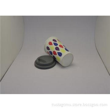 Food Grade Double Wall Plastic Cup 450ml , V shape Double W